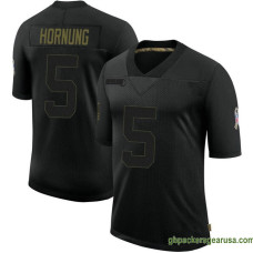 Mens Green Bay Packers Paul Hornung Black Authentic 2020 Salute To Service Gbp212 Jersey GBP408